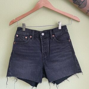 Levi's Black Wedgie Jean Shorts
